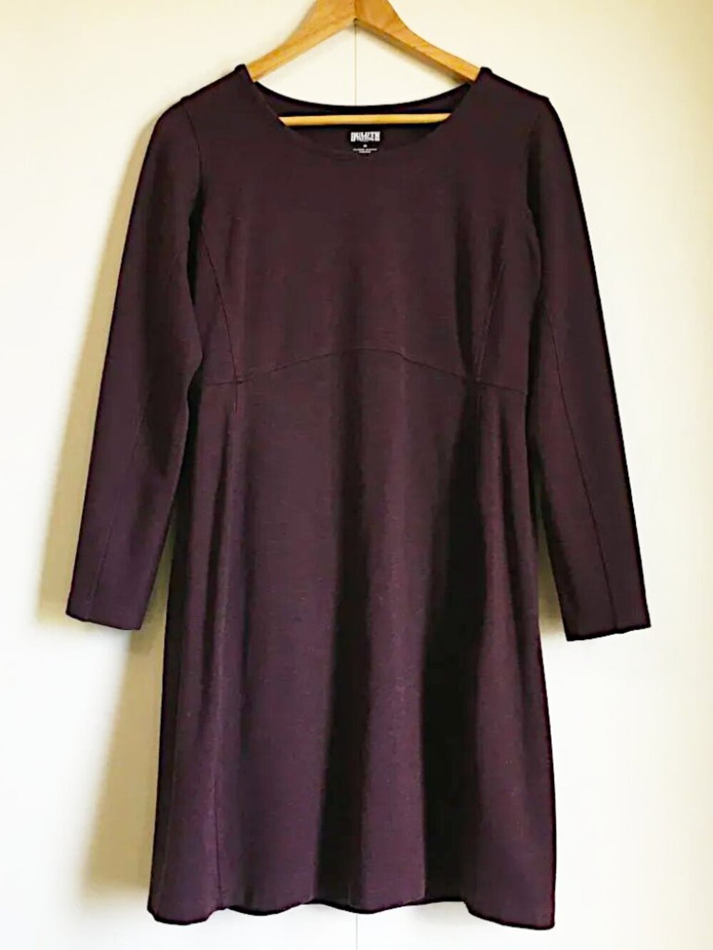 Duluth Trading Co Oxblood Rayon Blend Knit Sweater Dress Hip Pocket